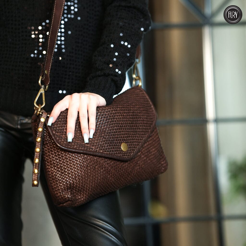 Pochette Sofia in pelle intrecciata - Fury