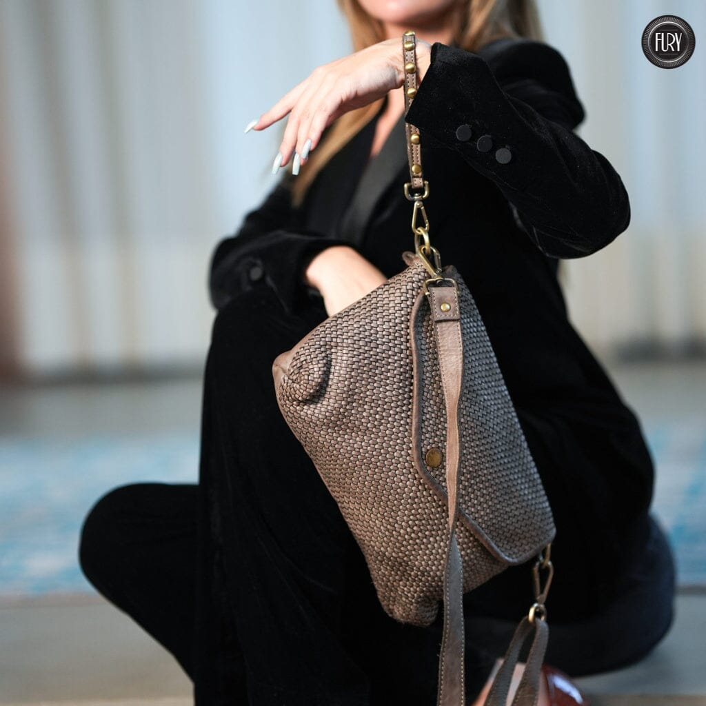 Pochette Sofia in pelle intrecciata - Fury