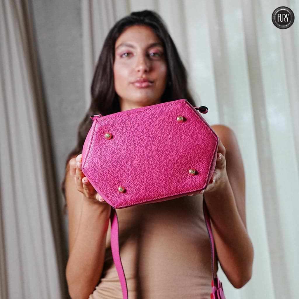 Secchiello Marta in pelle Fury#colore_fucsia