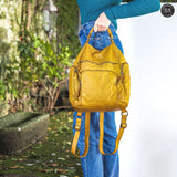 Zainetto multitasche in pelle Fury Bags#colore_senape