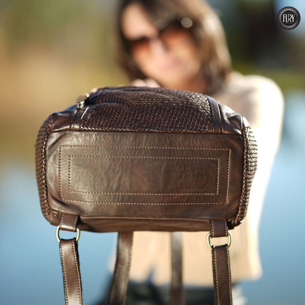 Zainetto Volterra in pelle intrecciata - Preordine - Fury