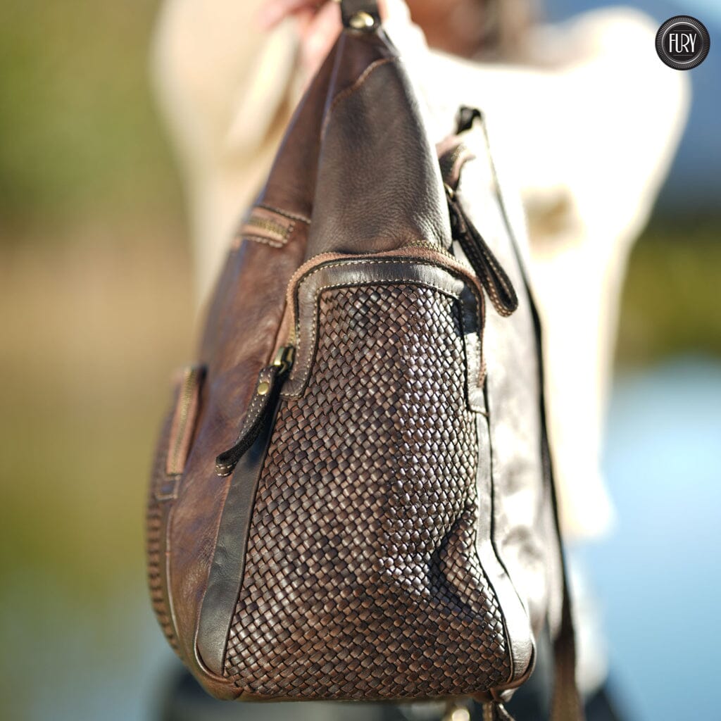 Zainetto Volterra in pelle intrecciata - Preordine - Fury