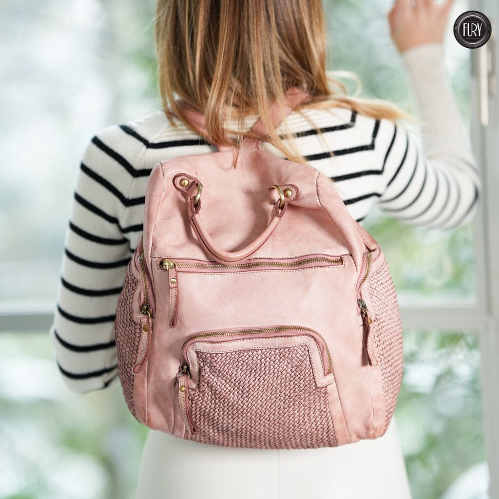 Zainetto Volterra in pelle intrecciata - Preordine - Fury