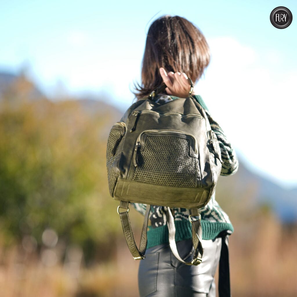 Zainetto Volterra in pelle intrecciata - Preordine - Fury