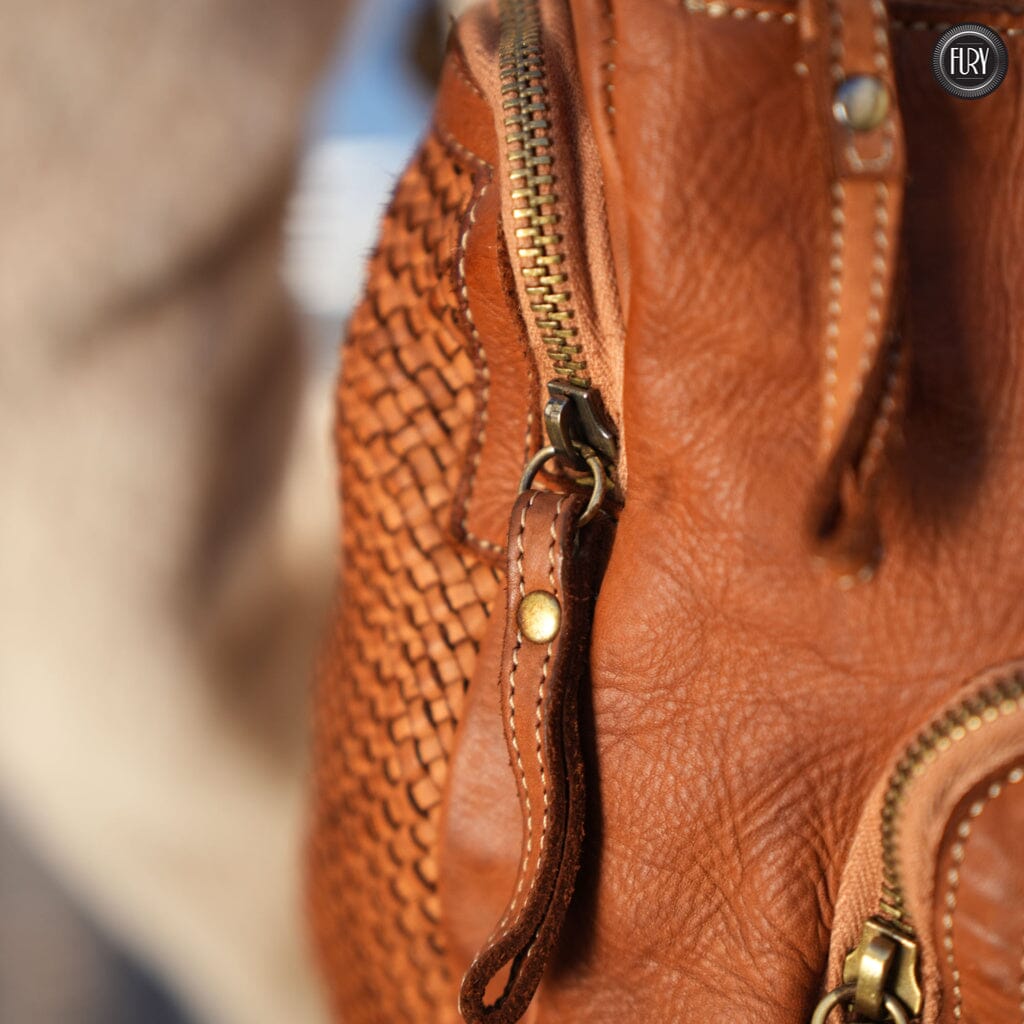 Zainetto Volterra in pelle intrecciata - Preordine - Fury