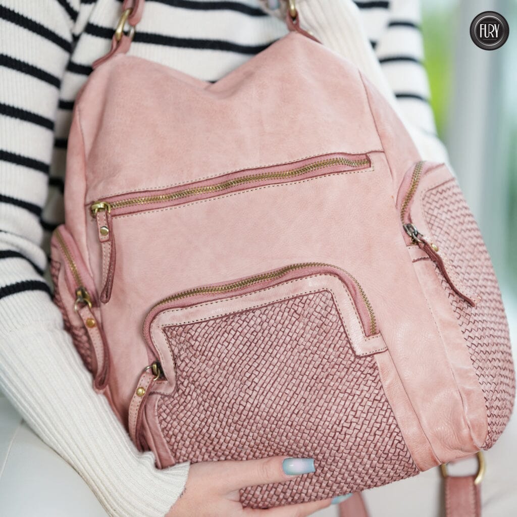 Zainetto Volterra in pelle intrecciata - Preordine - Fury