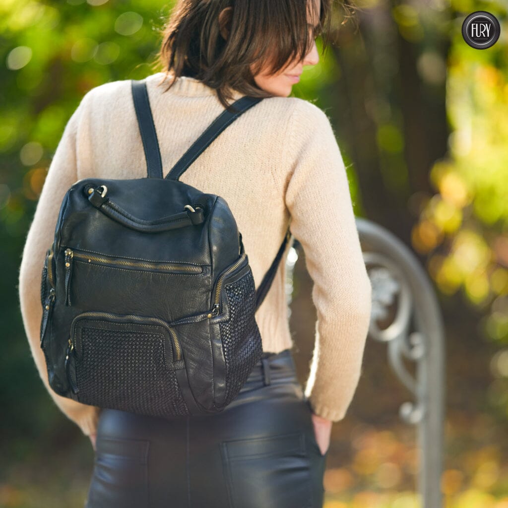 Zainetto Volterra in pelle intrecciata - Preordine - Fury