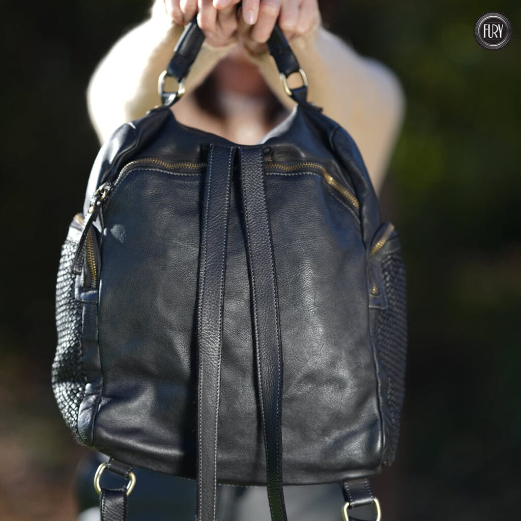 Zainetto Volterra in pelle intrecciata - Preordine - Fury