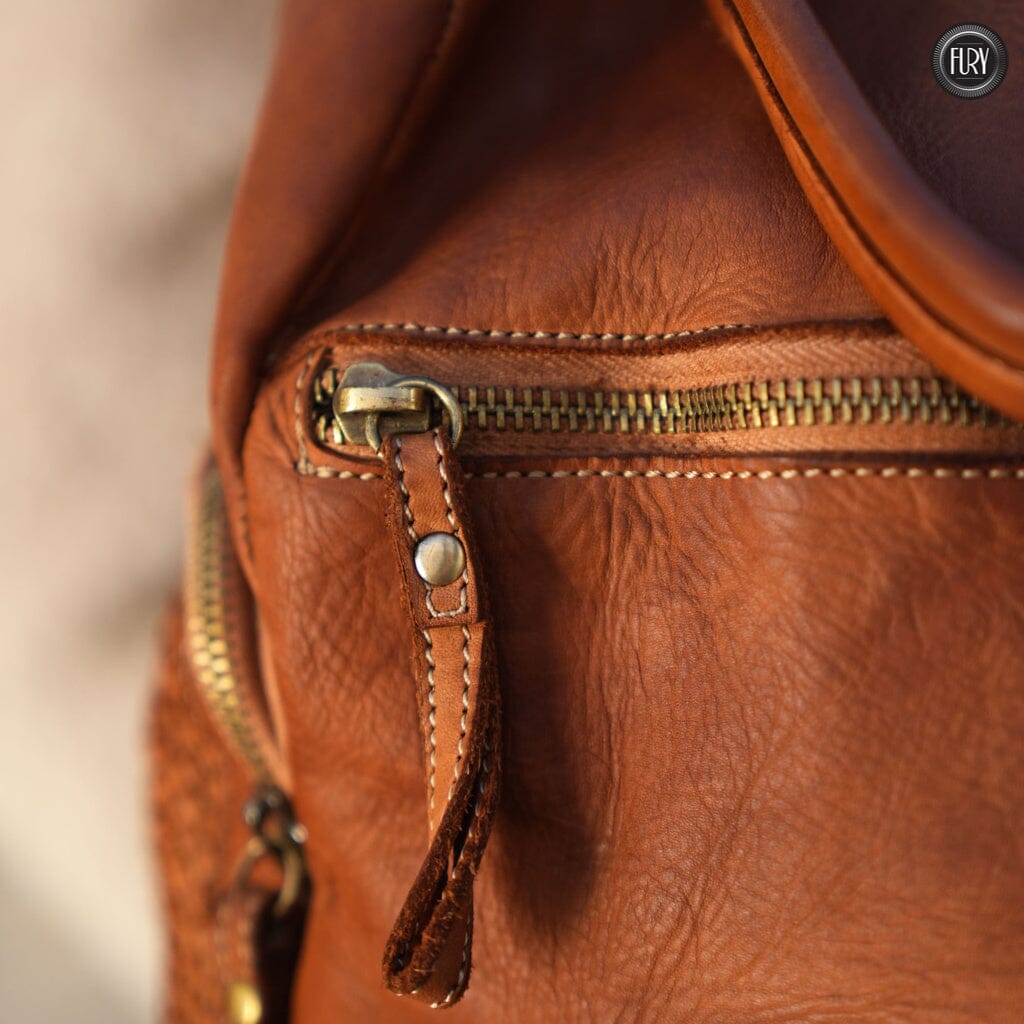 Zainetto Volterra in pelle intrecciata - Preordine - Fury