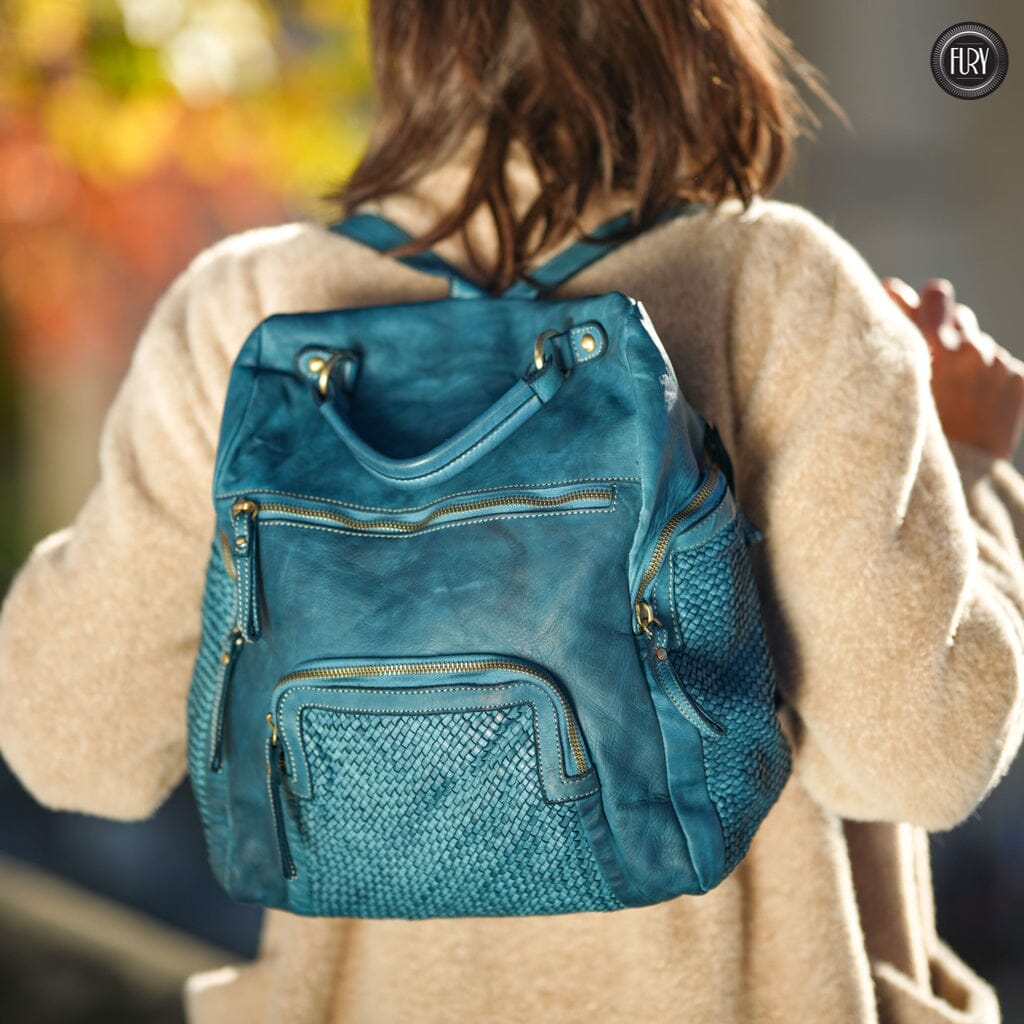 Zainetto Volterra in pelle intrecciata - Preordine - Fury