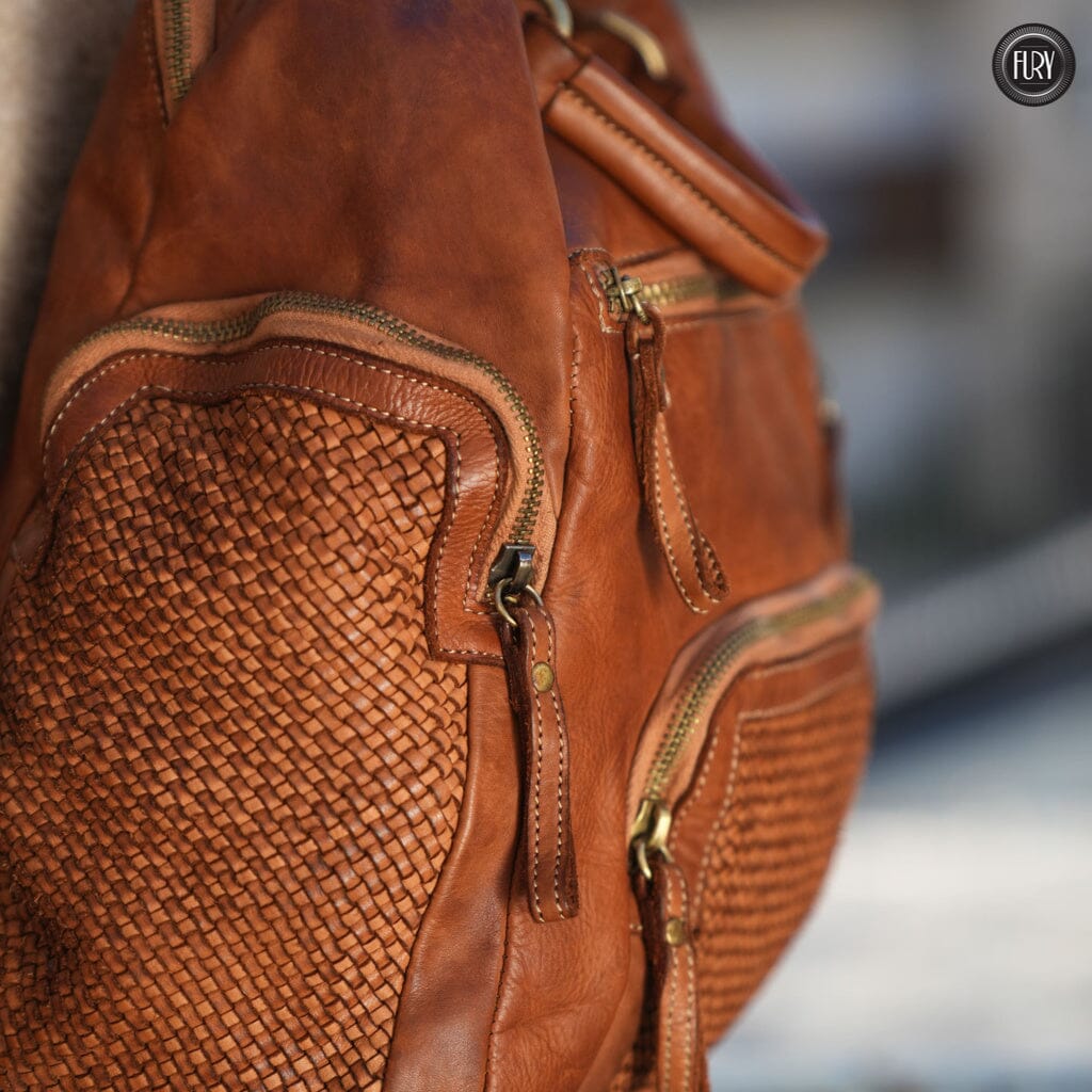 Zainetto Volterra in pelle intrecciata - Preordine - Fury