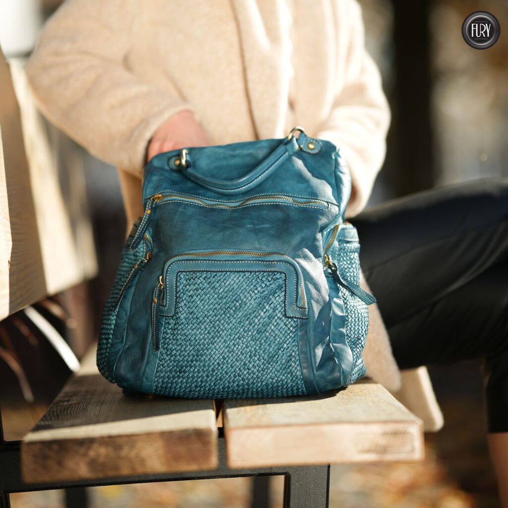 Zainetto Volterra in pelle intrecciata - Preordine - Fury