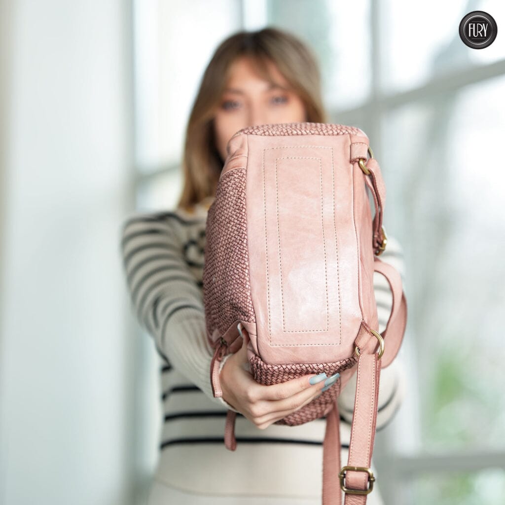 Zainetto Volterra in pelle intrecciata - Preordine - Fury