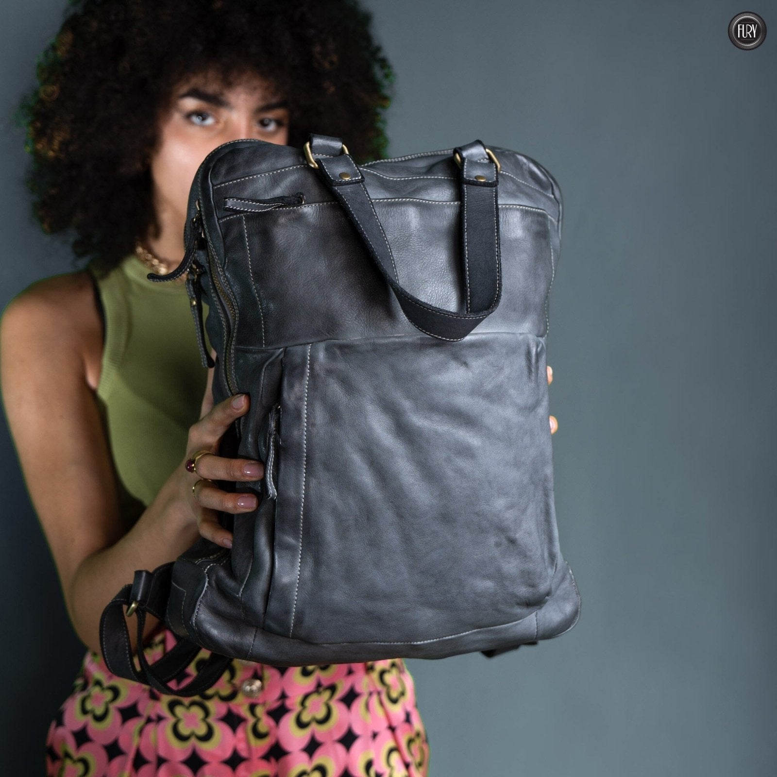 Zaino Daily unisex in pelle - Fury